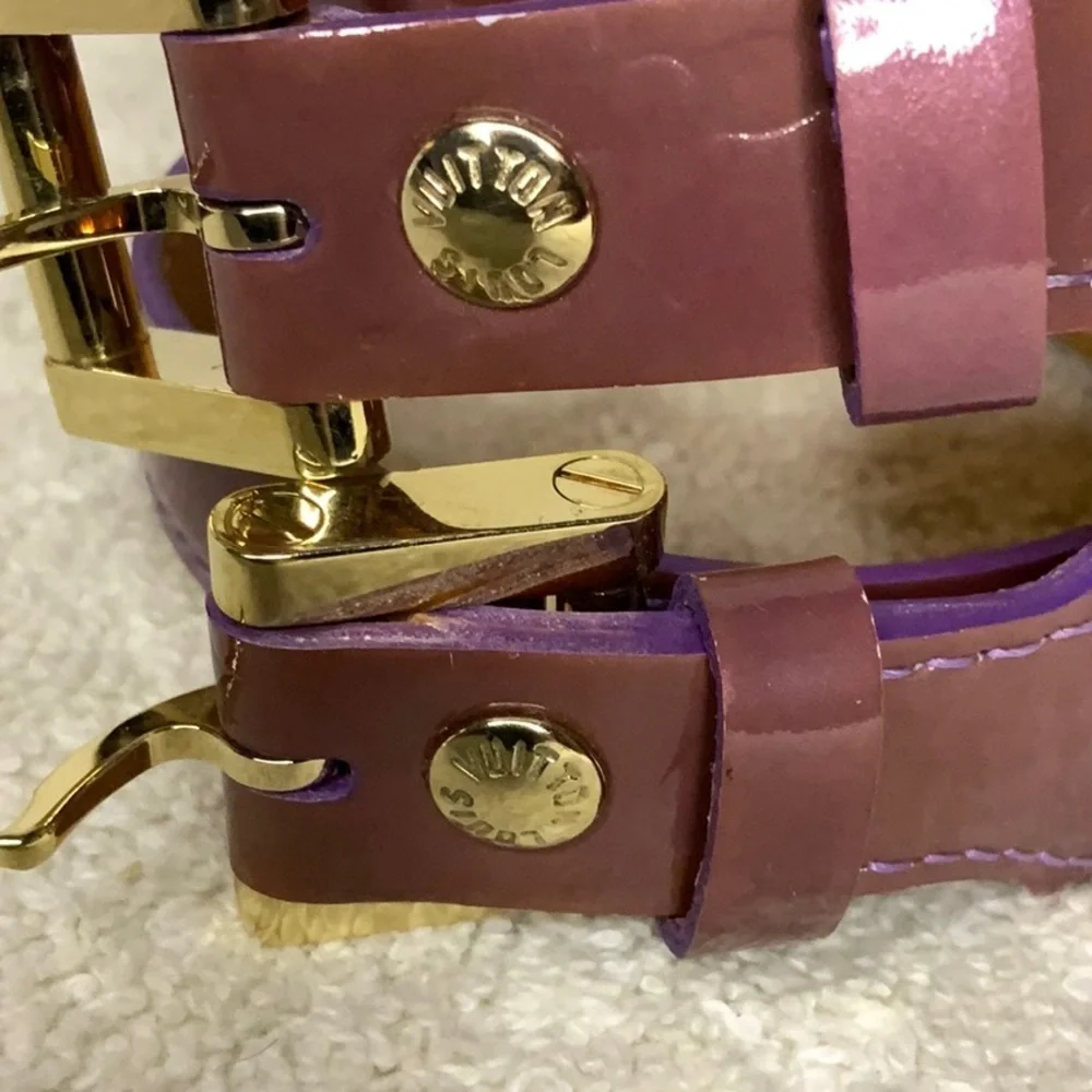 Louis Vuitton Charlton Double Wrap Bracelet in Purple Monogram Vernis Leather